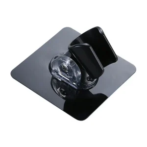 Support de pomme de douche pour salle de bain, maison, blanc, 7.2×7.2cm, support mural Transparent noir, adapté à la plupart des douche