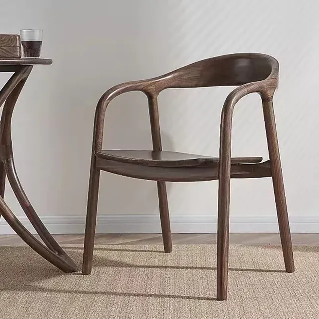 Chaises de table à manger en bois massif – vue 3