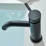 Robinet de lavabo de salle de bains noir mat – vue 3