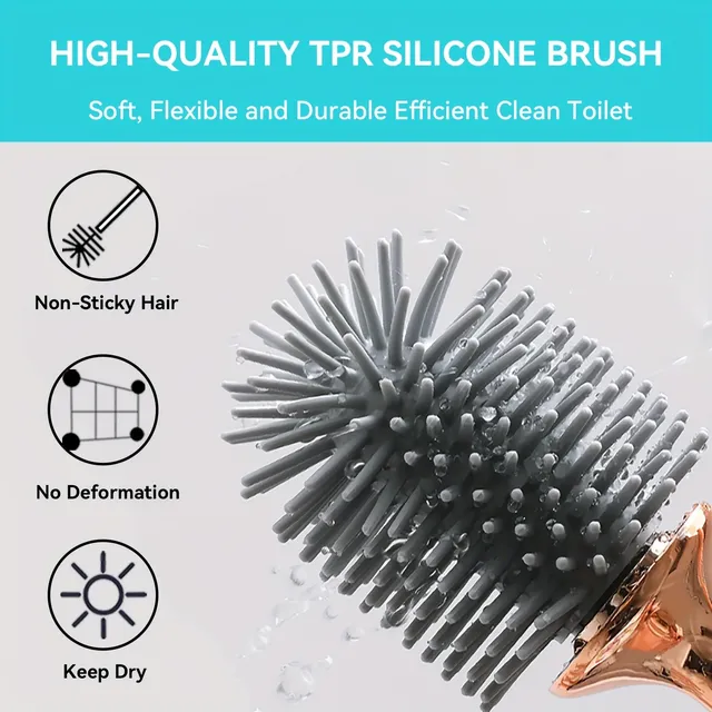 Ensemble de brosses de toilette avec support – vue 3