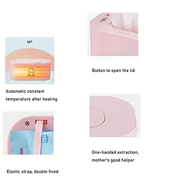 Chauffe lingettes bébé portable compact affichage… – vue 3