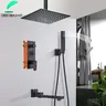 Système de douche à affichage numérique LCD noir – vue 1