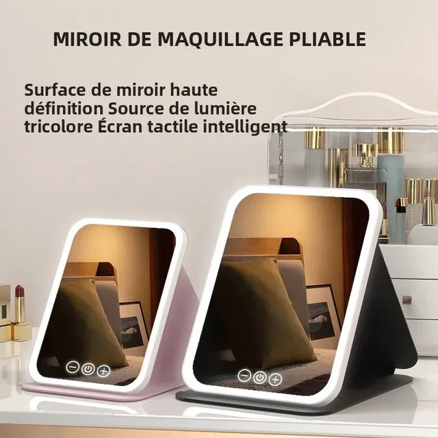 Miroir de maquillage LED à intensité variable – vue 2