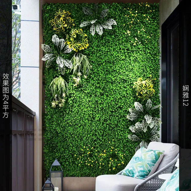 Le panneau mural d'herbe de plante artificielle convient… – vue 4