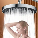 Pommeau de douche à grande débit, pulvérisateur supérieur de 25cm, pomme de douche haute pression, économie d&rsquo;eau, robinet de douche, accessoires de salle de bains