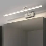 Applique murale LED moderne lampe de miroir de salle de bain rétractable noir blanc miroir de maquillage luminaire au-dessus applique murale