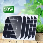 panneau solaire monocristallin mini 10W 6V 350mA cinq panneaux rigide PET stratifié mat compact portable photovoltaïque