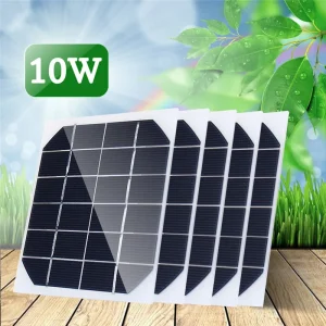 panneau solaire monocristallin mini 10W 6V 350mA cinq panneaux rigide PET stratifié mat compact portable photovoltaïque