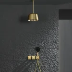 Ensemble de robinets de douche de salle de bains en or brossé, mitigeur de baignoire à pluie à 2 voies, robinet mixte d&rsquo;eau chaude et froide, bras de plafond, boîte intégrée