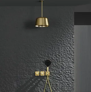 Ensemble de robinets de douche de salle de bains en or brossé