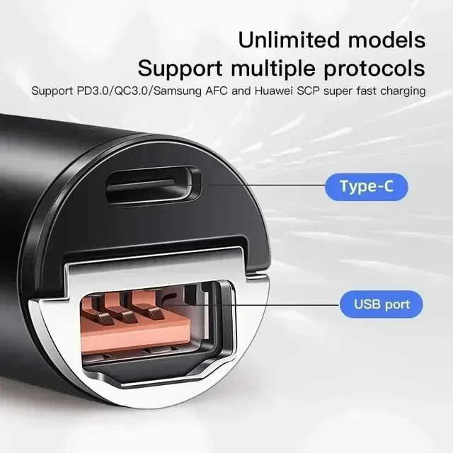 Adaptateur de chargeur de voiture USB PD Type C – vue 4