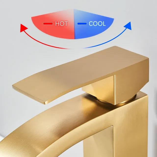 Robinet doré brossé en acier inoxydable 304 – vue 3