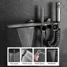 Ensemble douche cascade gris peint mitigeur mural cuivre… – vue 4