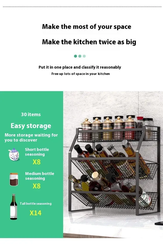 Étagère à condiments de cuisine – vue 5