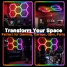 Lampe garage hexagonale RVB contrôlable application… – vue 5