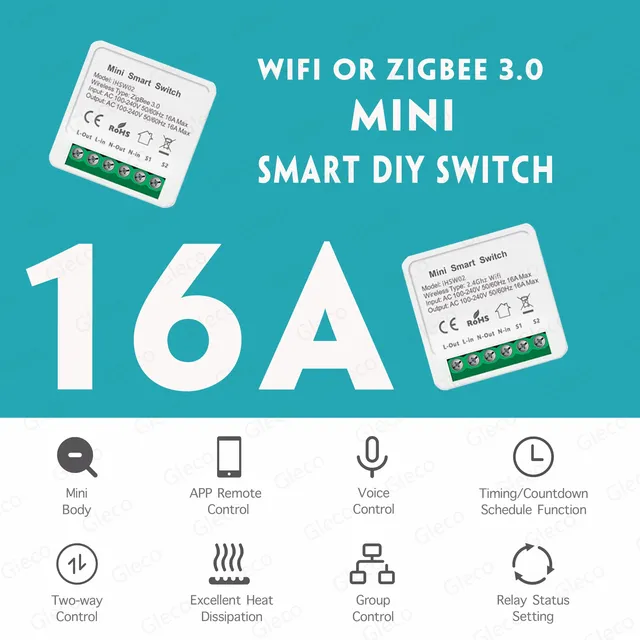 Mini commutateur intelligent Wifi /Zigbee 3.0 – vue 2
