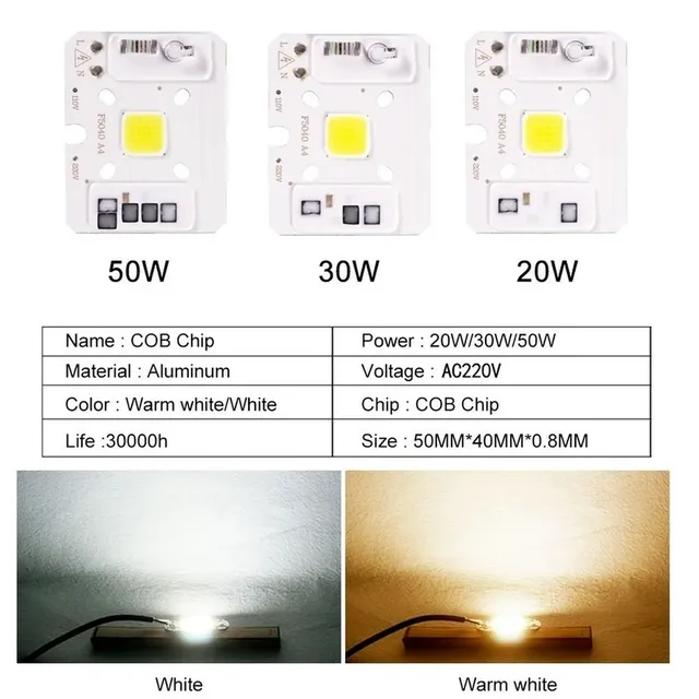 Ampoule IC intelligente COB 10W 20W 30W 50W 220V – vue 4