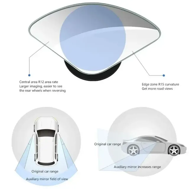 2 pièces miroir de voiture grand Angle miroirs d'angle… – vue 5