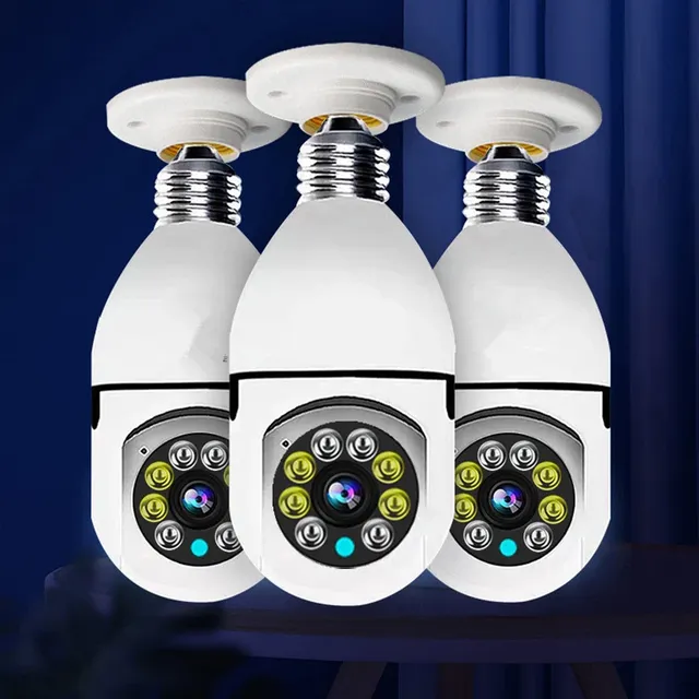 Caméra IP WiFi 4G E27 ampoule caméra 3MP sans fil bébé… – vue 6