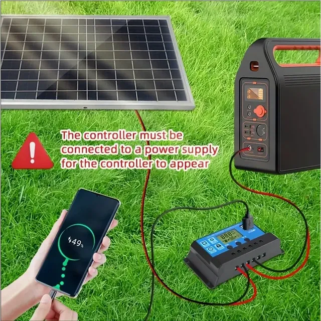 Kit de panneaux solaires 12V avec contrôleur – vue 3