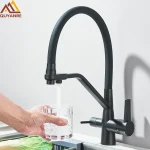 Robinet de cuisine filtré, Purification d&rsquo;eau du robinet, filtre à eau pour évier de cuisine, purificateur 3 en 1, mélangeur d&rsquo;évier