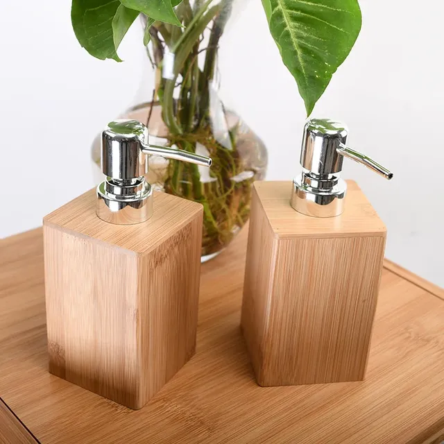 Distributeur de savon liquide en bambou – vue 3