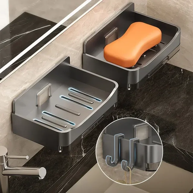 Porte savon mural sans perçage adhésif double drainage… – vue 3