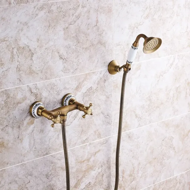 Robinets de douche rétro en laiton Antique – vue 3