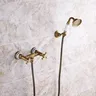Robinets de douche rétro en laiton Antique – vue 3