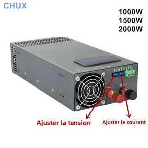 Alimentation de commutation 1000W 1500W 2000W, affichage 0-12V15V 24V 36V 48V 60V 72V 80V 90V 100V 110V 220v 300v AC DC, alimentations