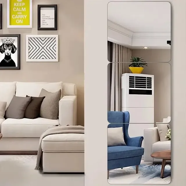 Autocollant mural miroir acrylique pour salle de bain – vue 3