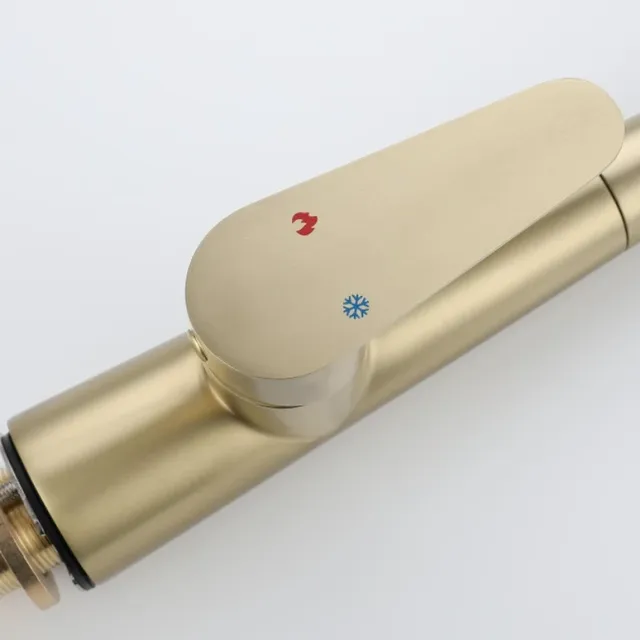 Robinet de cuisine en acier inoxydable doré – vue 6