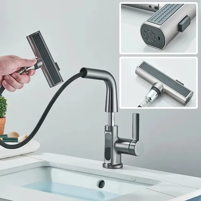 Robinet de cuisine extractible cascade à affichage… – vue 4
