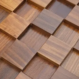 Panneau en bois hexagonal moderne