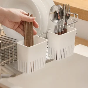 Porte-baguettes et organisateur de couverts, 1 pièce, étagère de rangement de cuisine et égouttoir de vaisselle, panier de séchage de cuisine polyvalent