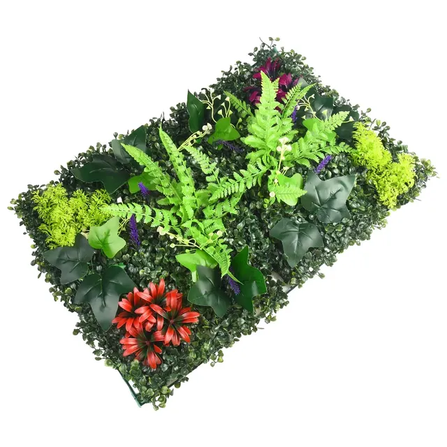 Panneau végétal artificiel rectangulaire feuillage dense… – vue 3