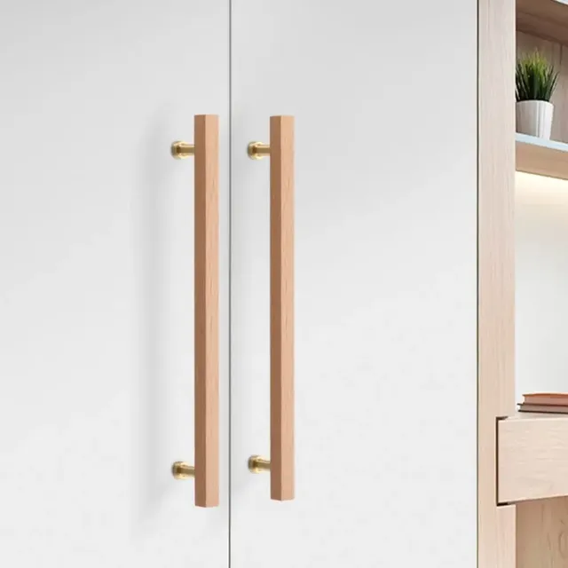 Poignées d'armoire en bois de noyer haut de gamme – vue 2