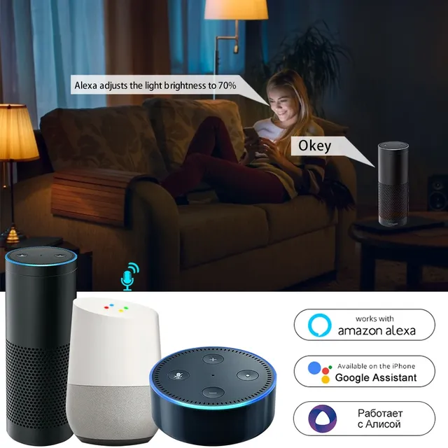 Ampoule WiFi intelligente Alice lampe Alexa commande… – vue 3
