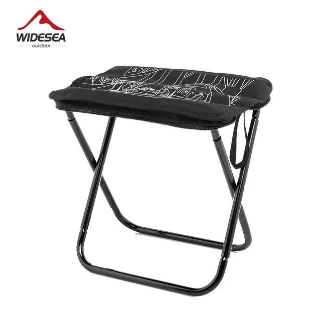 Widesea Tabouret de camping pliable en acier inoxydable