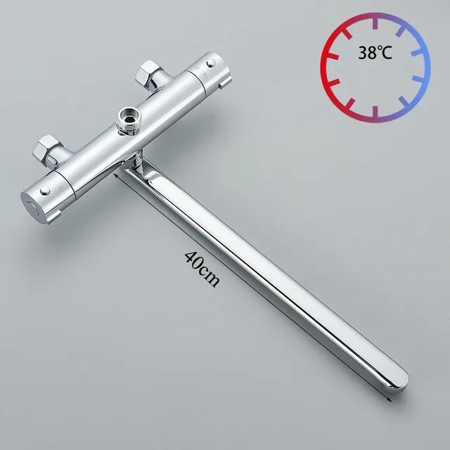 Mitigeur thermostatique mural baignoire douche chrome… – vue 7
