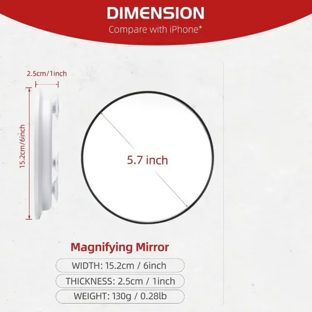 Miroir grossissant de maquillage décoratif 30X – vue 6