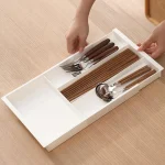 Plateau à couverts réglable, porte-couverts, organisateur de tiroir en argenterie, organisateur de couverts extensible, plateau à ustensiles pour la cuisine