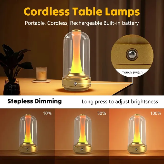 Lampe de chambre à bougie à intensité variable – vue 5