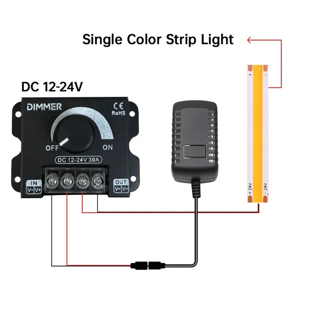 DC12V-24V CCT 30A variateur LED-contrôleur de bouton de… – vue 5