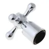 Poignée croix laiton chromé finition miroir style rétro… – vue 3