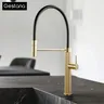 Robinet de cuisine de luxe en laiton brossé…