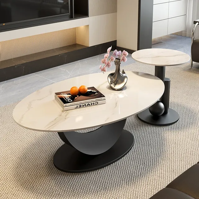 Table basse ovale blanche Design Simple luxe Premium…