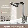 Robinet de cuisine extractible gris/argent – vue 2