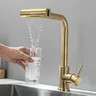 Robinet de cuisine en or brossé extractible cascade noir… – vue 4