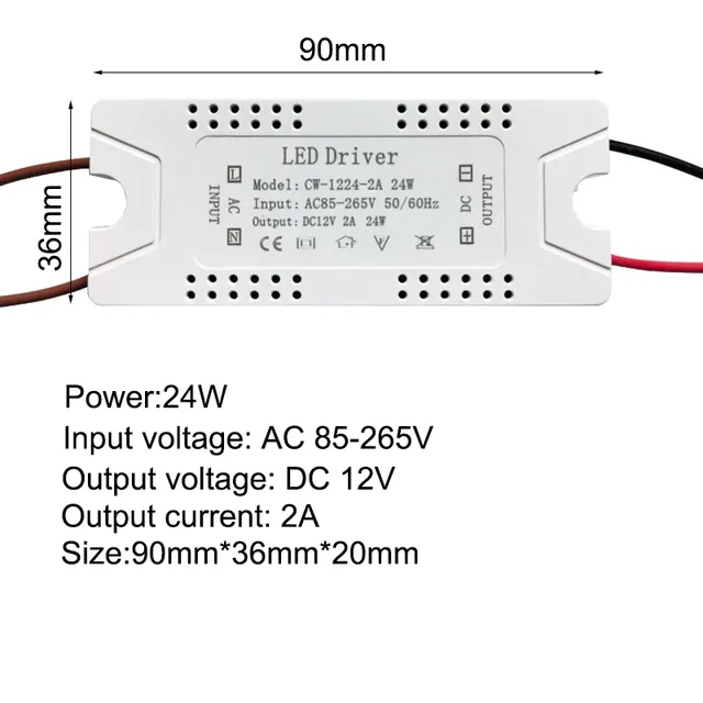 Alimentation LED DC 12V – vue 3